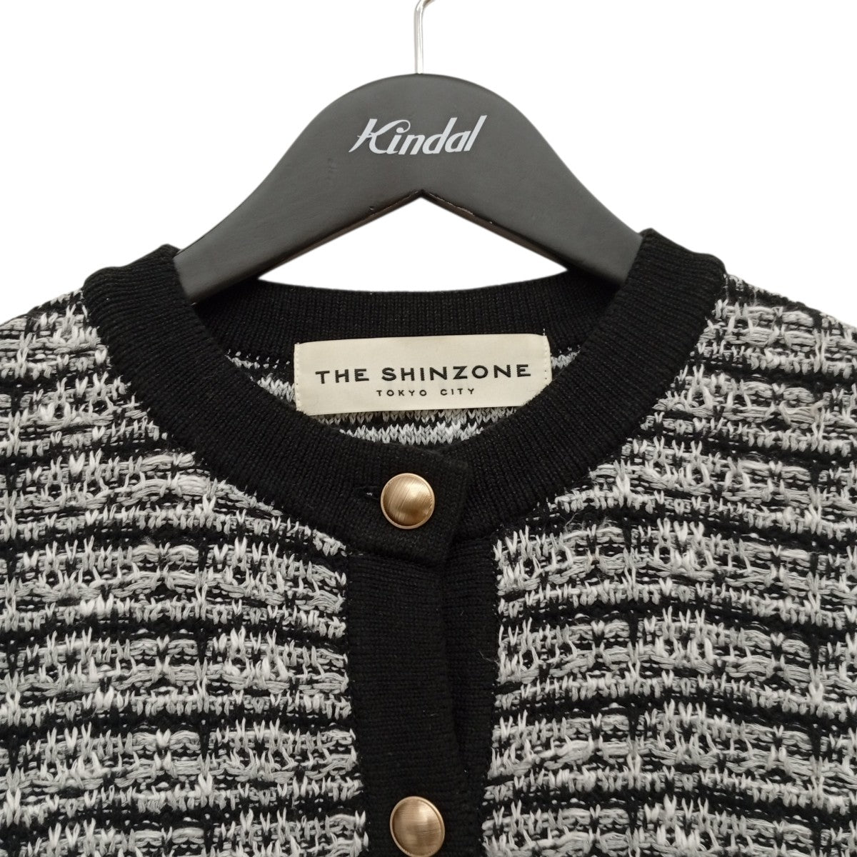 ツイードニットカーディガン23SMSNI02 TWEED KNIT CD