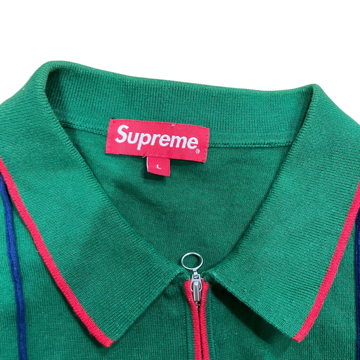 Supreme ピンストライプハーフジップポロシャツ 古着・中古-5枚目のアイテム画像