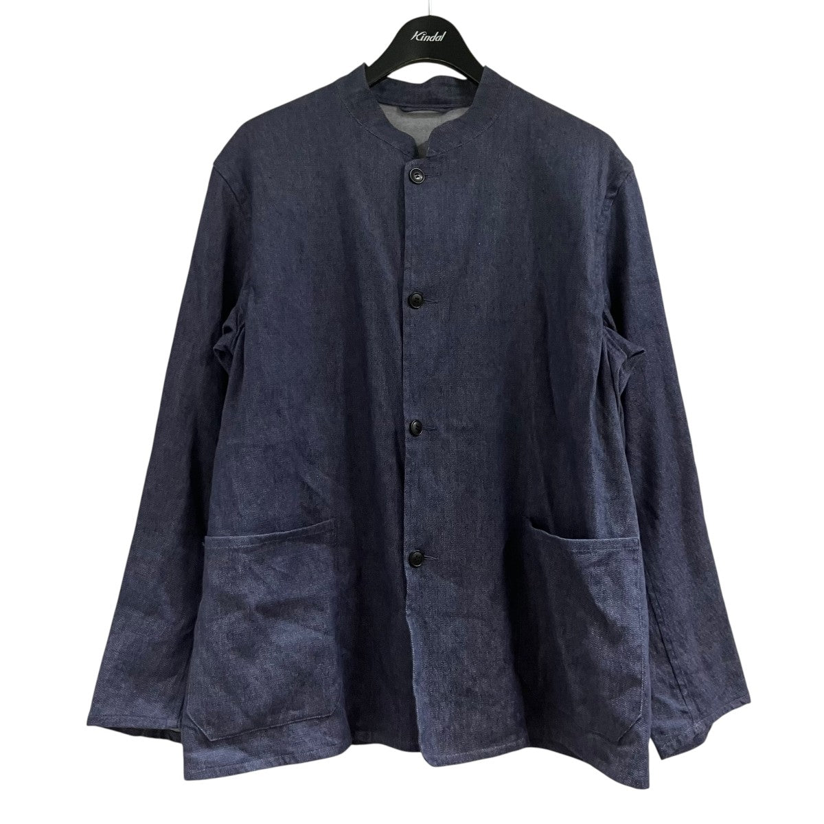 COMOLI コットンリネンスタンドカラージャケットT01-01013 古着・中古-1枚目のアイテム画像