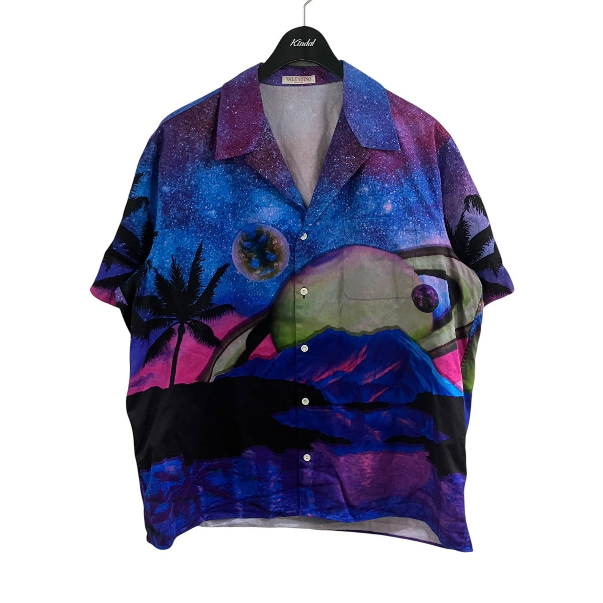VALENTINO ギャラクシープリント半袖シャツ 古着・中古-1枚目のアイテム画像