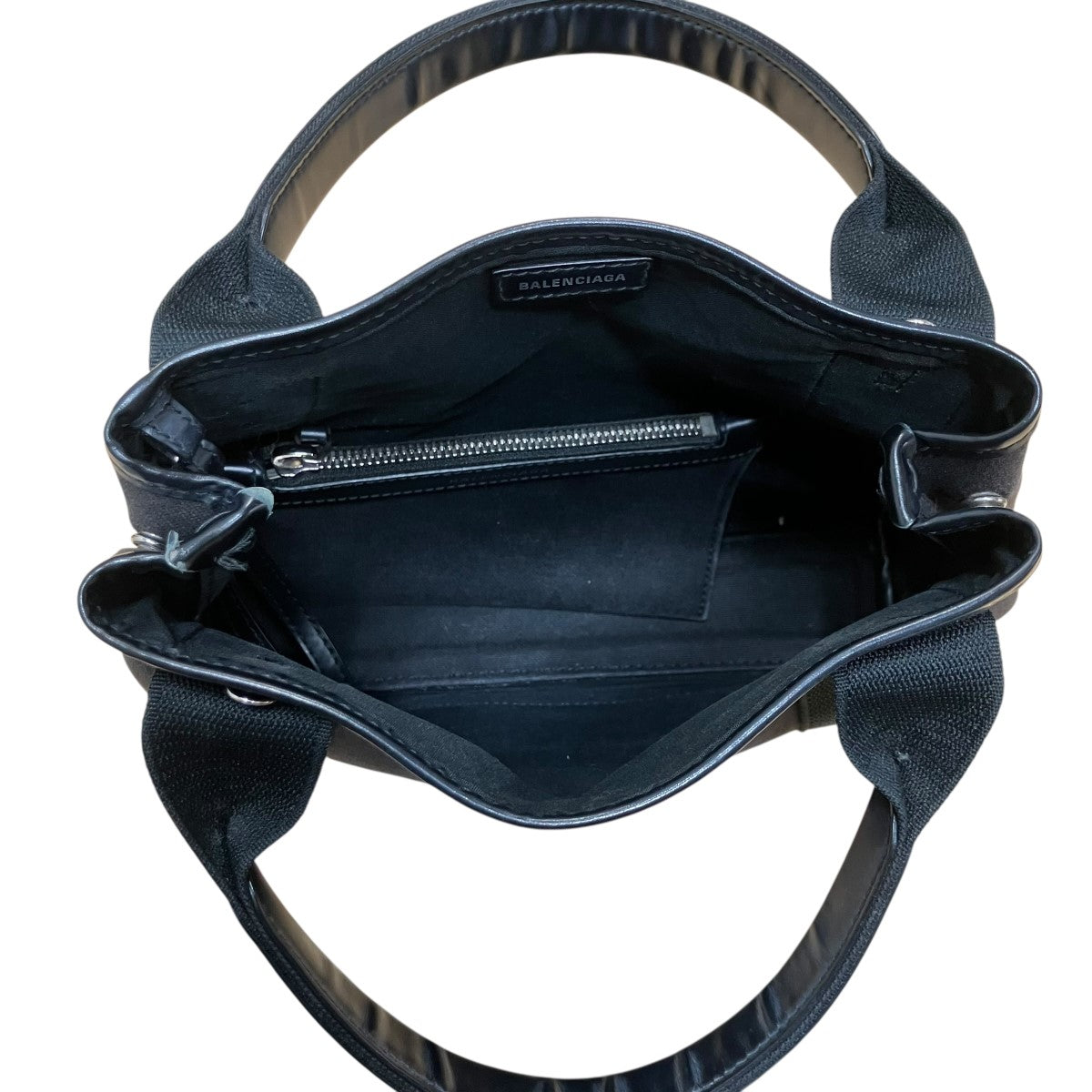 BALENCIAGA ネイビーカバスXSトートバッグ 古着・中古-6枚目のアイテム画像