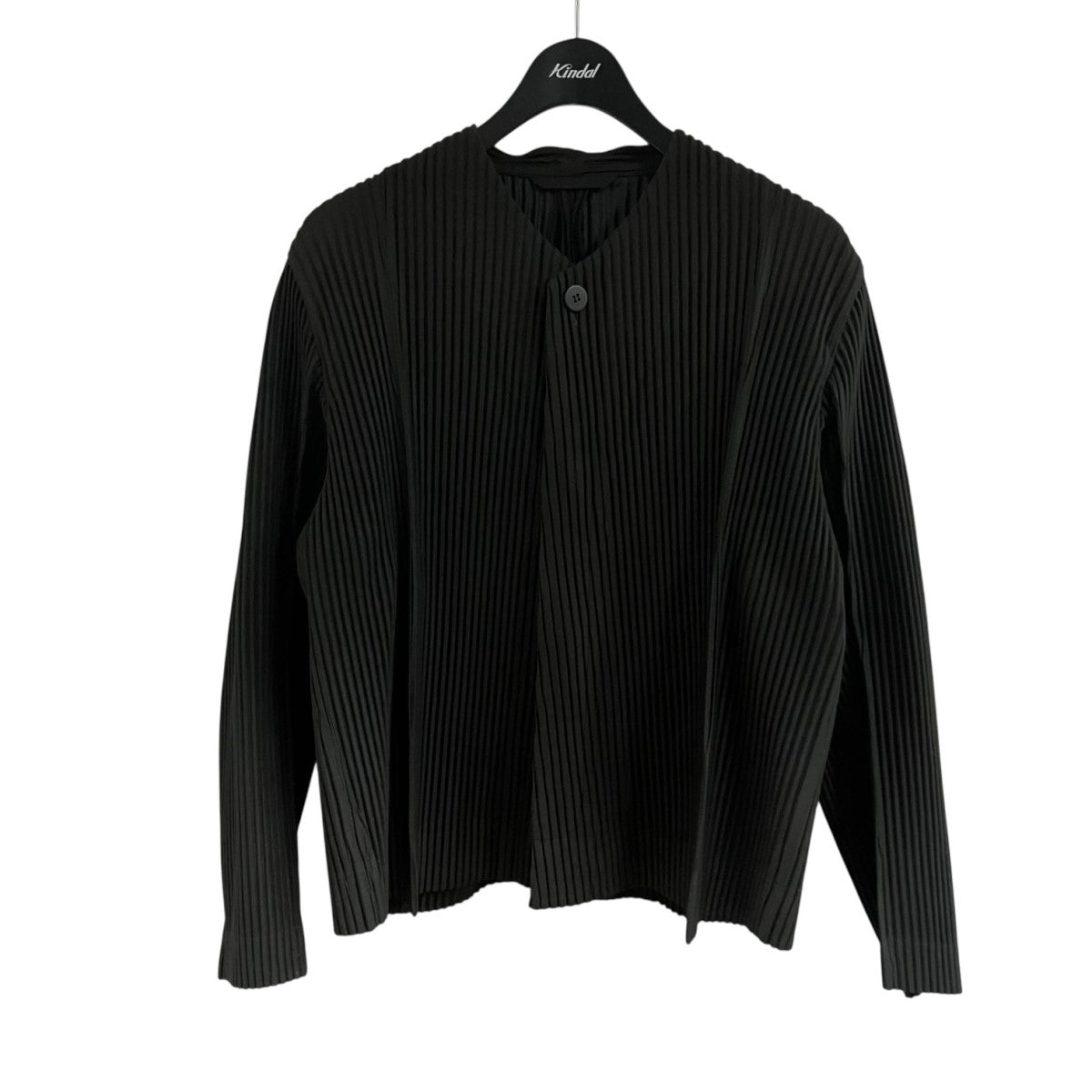HOMME PLISSE ISSEY MIYAKE プリーツノーカラージャケット 古着・中古-1枚目のアイテム画像