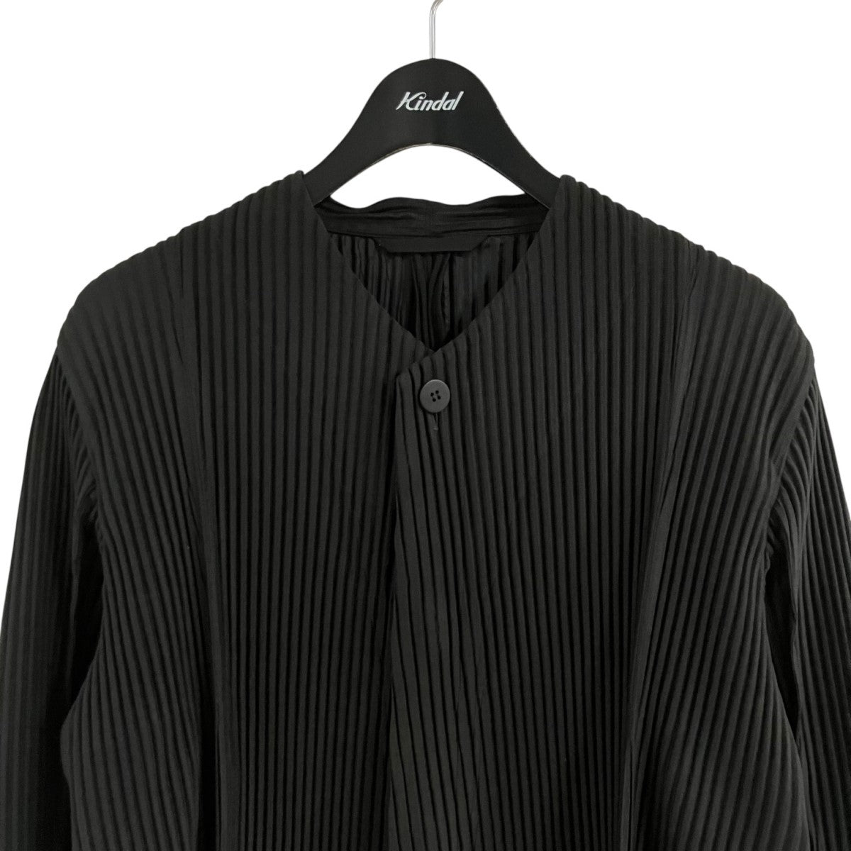 HOMME PLISSE ISSEY MIYAKE プリーツノーカラージャケット 古着・中古-2枚目のアイテム画像