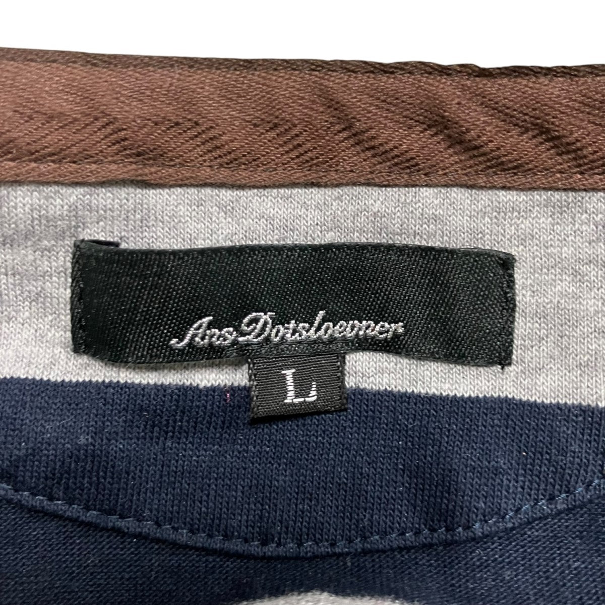 ANS DOTSLOEVNER ボーダーポロシャツ 古着・中古-5枚目のアイテム画像