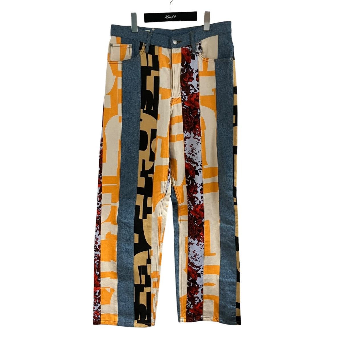 DRIES VAN NOTEN クレイジーパターンデニムパンツ 古着・中古-1枚目のアイテム画像