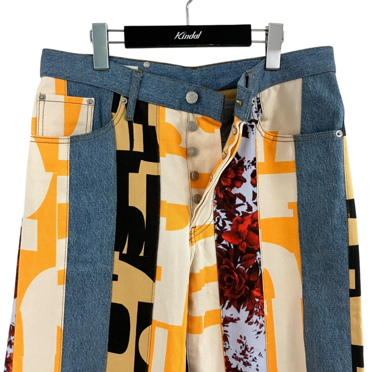 DRIES VAN NOTEN クレイジーパターンデニムパンツ 古着・中古-3枚目のアイテム画像