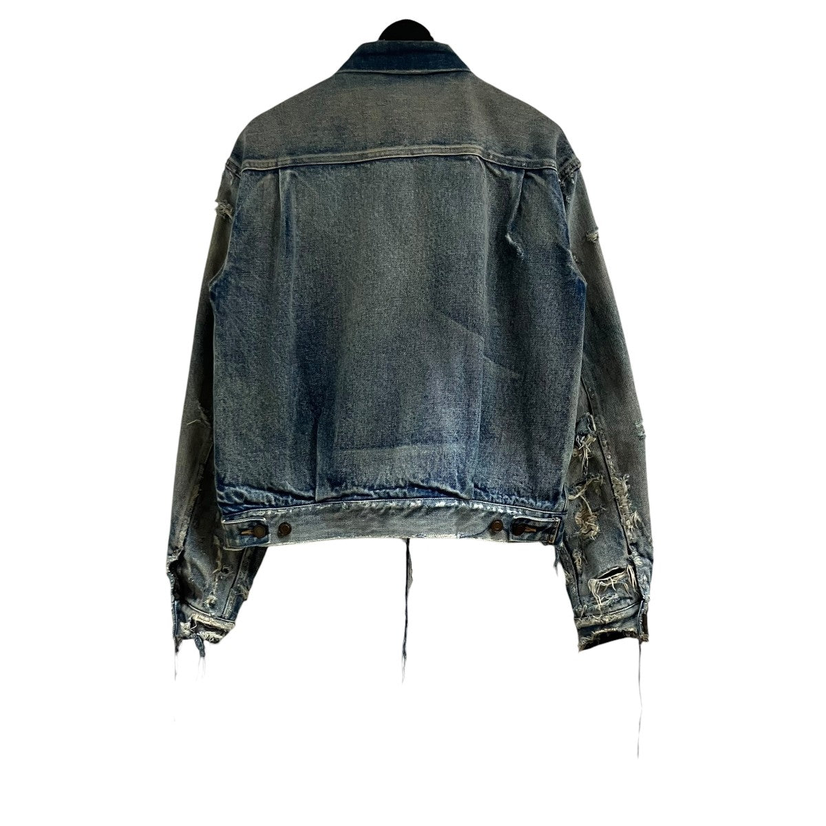 Saint Laurent Paris 21AW70s デストロイ ブランケットライニングデニムジャケット664366 古着・中古-3枚目のアイテム画像