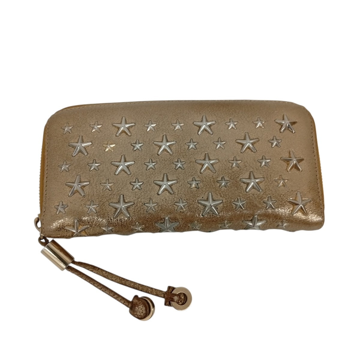JIMMY CHOO スタースタッズラウンドファスナー財布 古着・中古-2枚目のアイテム画像