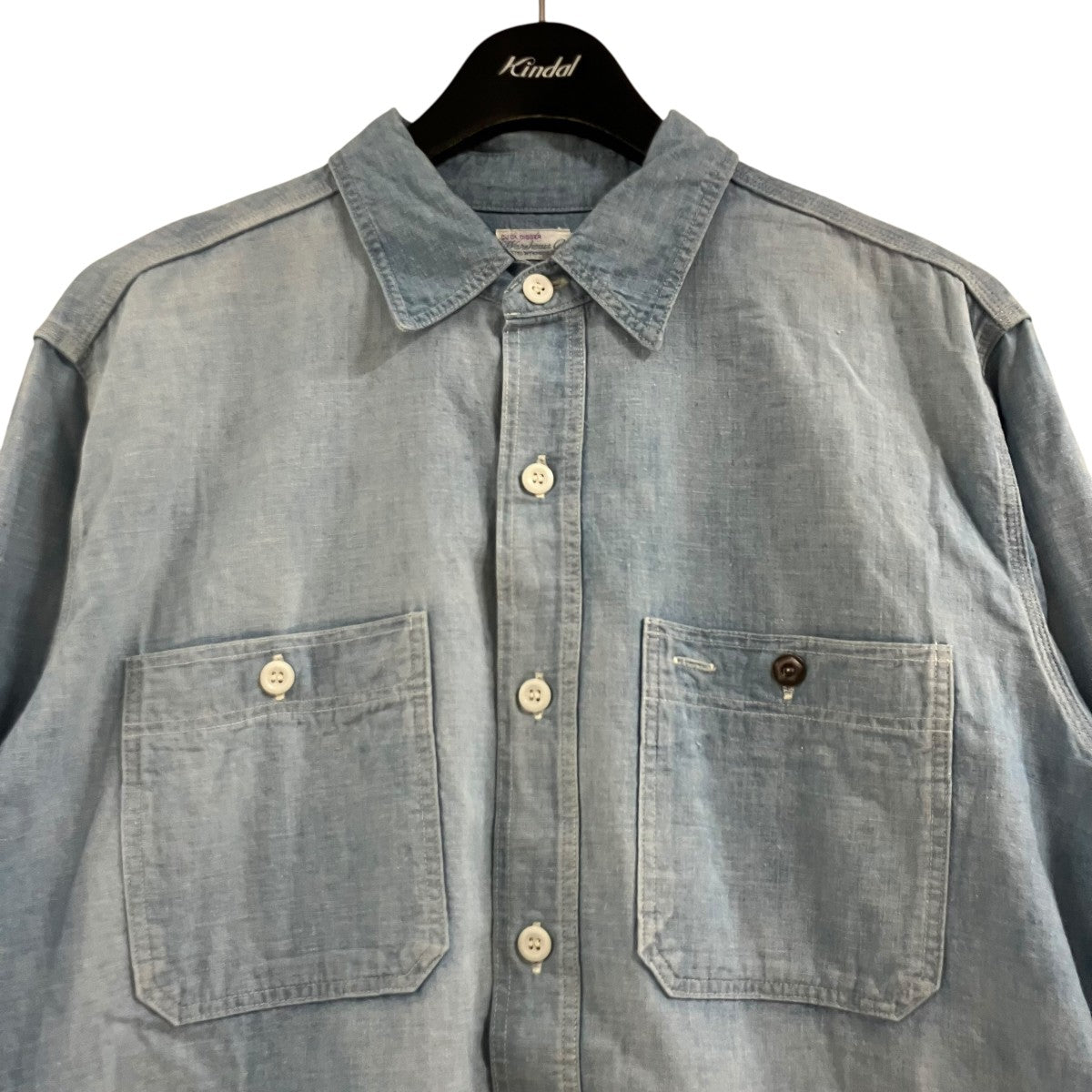 WAREHOUSE デニムシャツ 古着・中古-2枚目のアイテム画像