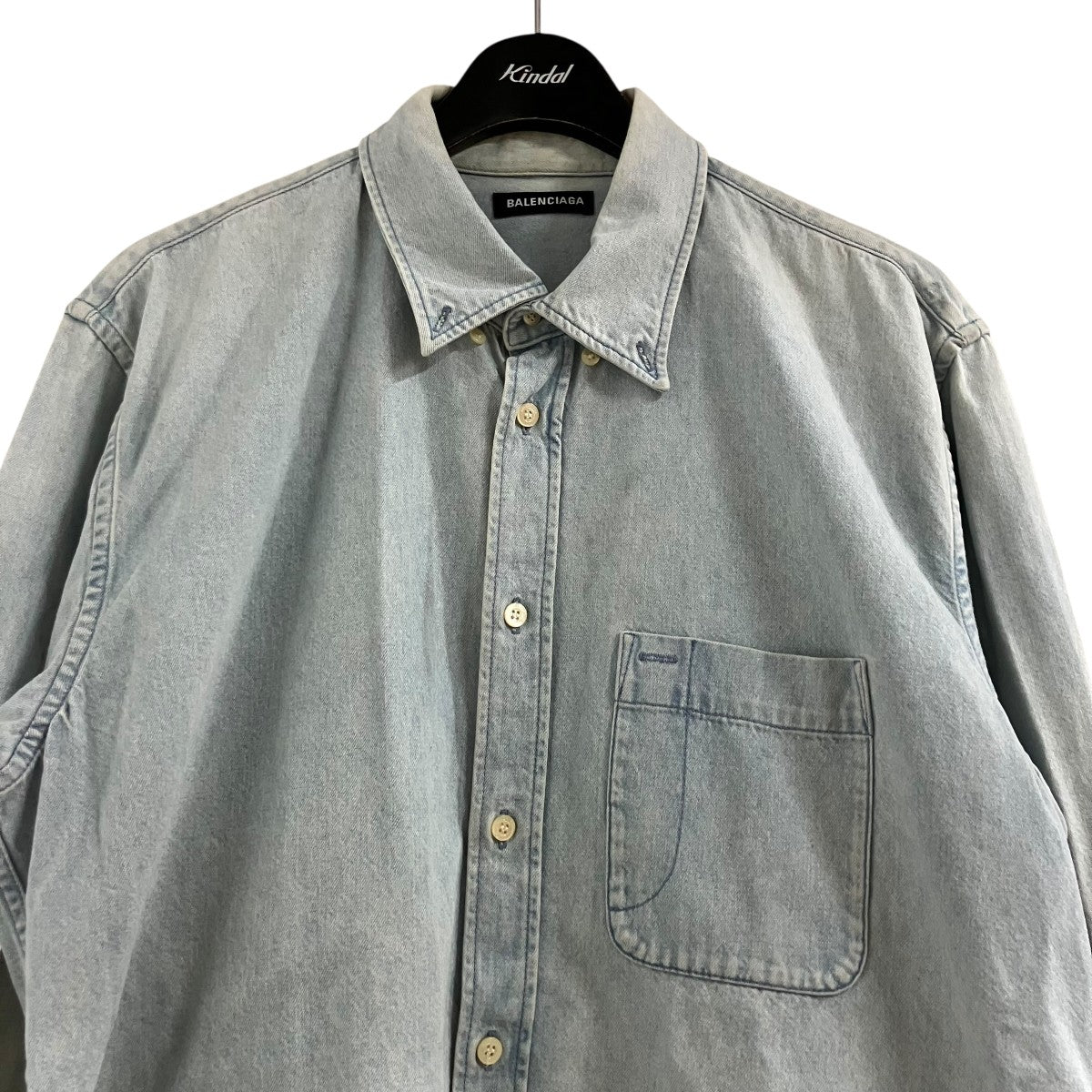BALENCIAGA バックロゴデニムシャツ 古着・中古-2枚目のアイテム画像