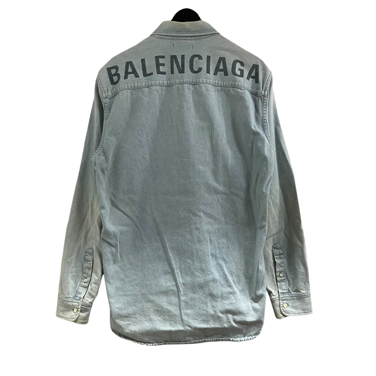 BALENCIAGA バックロゴデニムシャツ 古着・中古-3枚目のアイテム画像