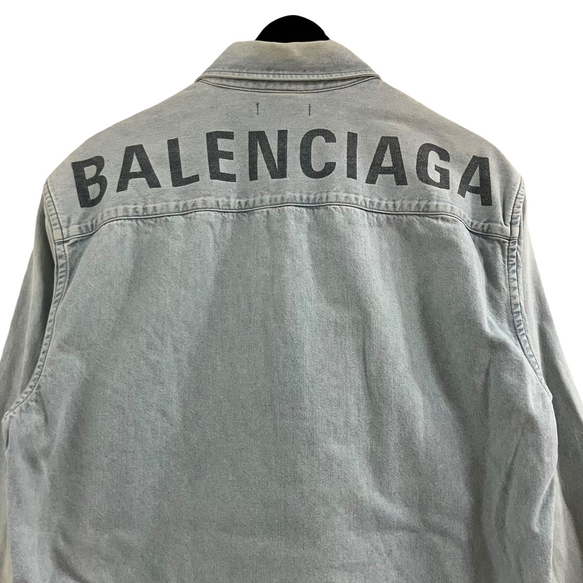 BALENCIAGA バックロゴデニムシャツ 古着・中古-4枚目のアイテム画像