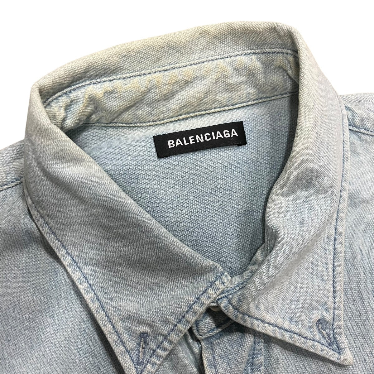 BALENCIAGA バックロゴデニムシャツ 古着・中古-5枚目のアイテム画像