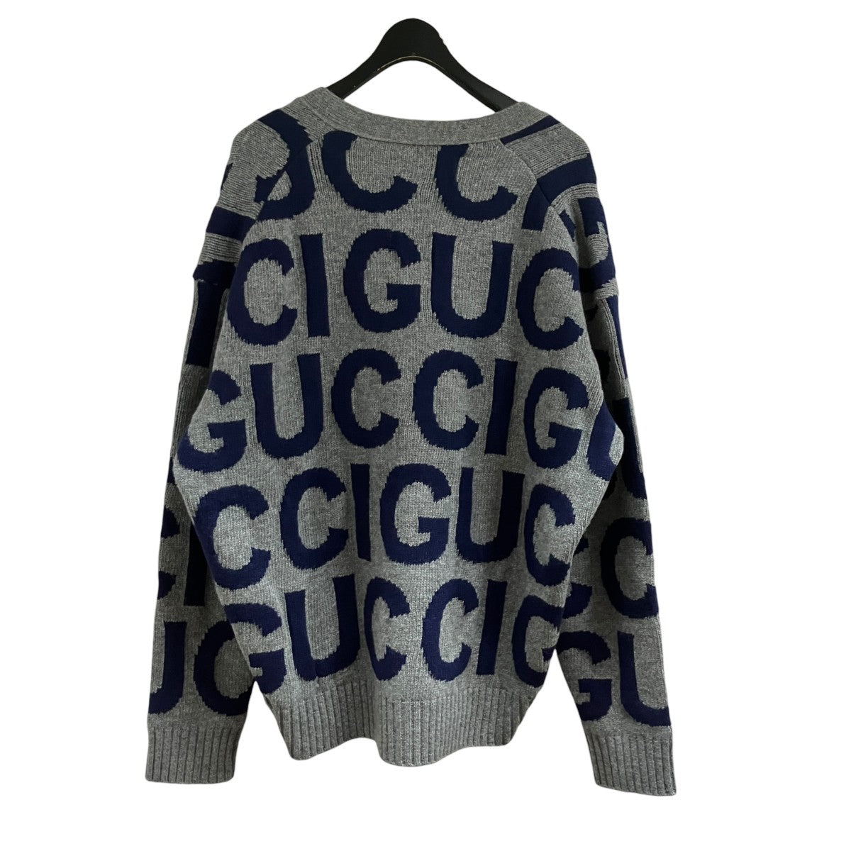 GUCCI ロゴ総柄カーディガン 古着・中古-3枚目のアイテム画像
