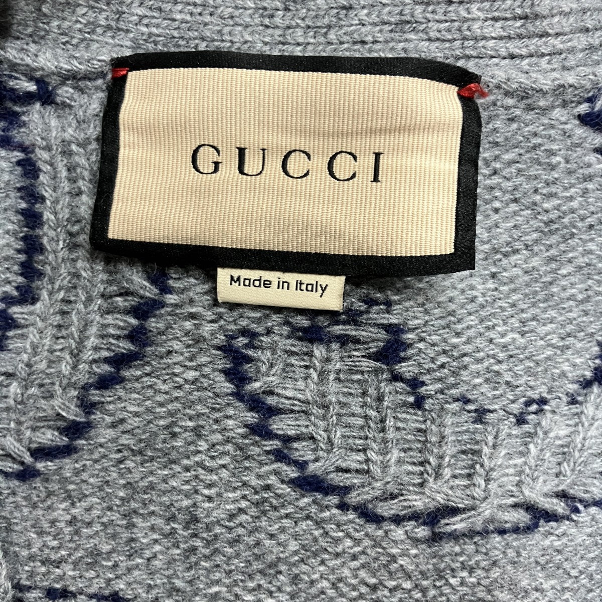 GUCCI ロゴ総柄カーディガン 古着・中古-5枚目のアイテム画像