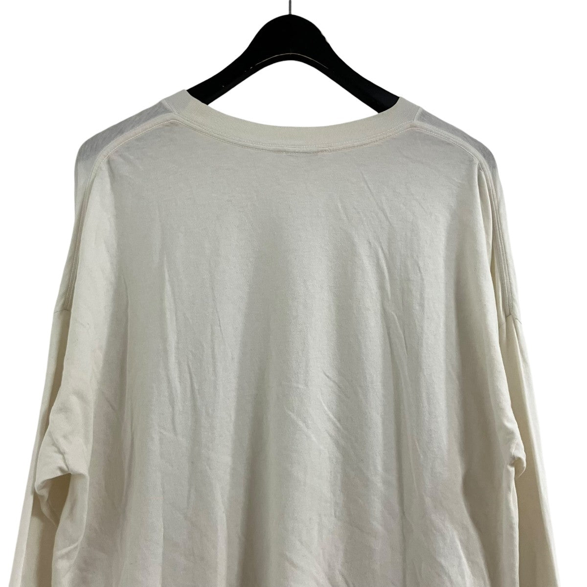 ●AURALEE ロングTシャツ　ホワイト Auralee Luster Plating Long Sleeve T-Shirt White at CareOfCarl.com