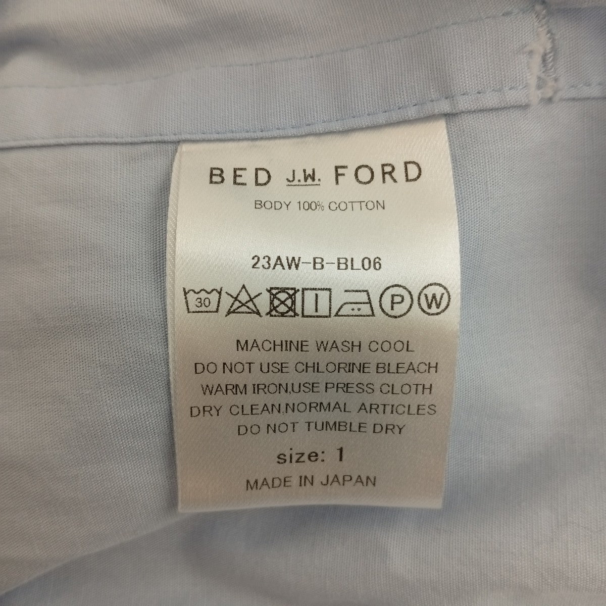 BED J．W． FORD Dirry Long Shirtsワンピース23AW-B-BL06 古着・中古-3枚目のアイテム画像
