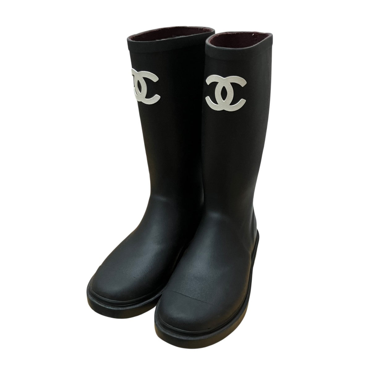 CHANEL ココマークラバーレインブーツ 古着・中古-1枚目のアイテム画像