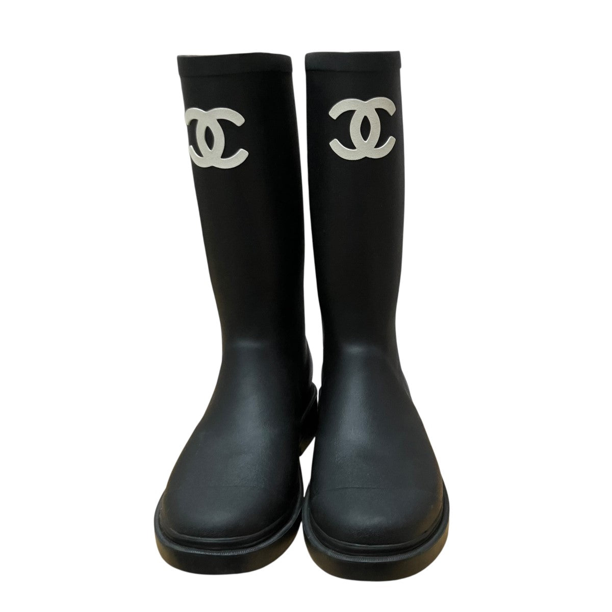 CHANEL ココマークラバーレインブーツ 古着・中古-2枚目のアイテム画像