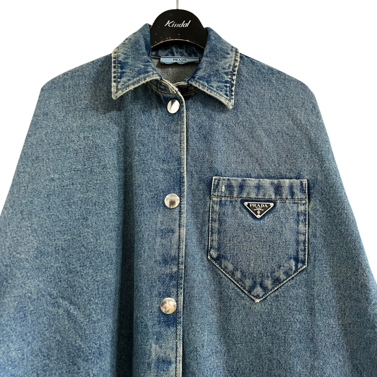 PRADA 三角プレート付きデニムジャケット 古着・中古-2枚目のアイテム画像