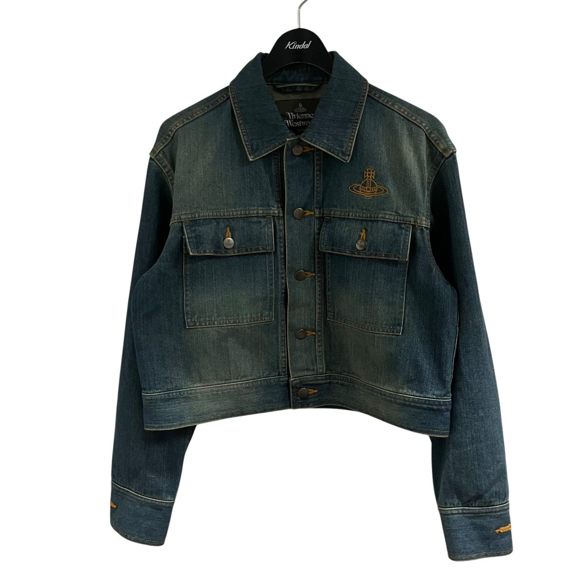 Vivienne Westwood man フェード加工クロップドデニムジャケット 古着・中古-1枚目のアイテム画像