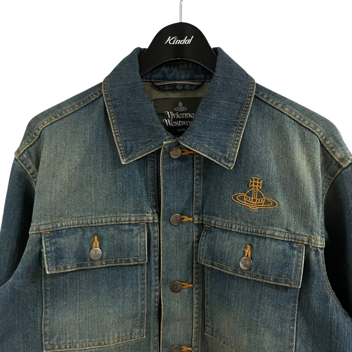 Vivienne Westwood man フェード加工クロップドデニムジャケット 古着・中古-2枚目のアイテム画像