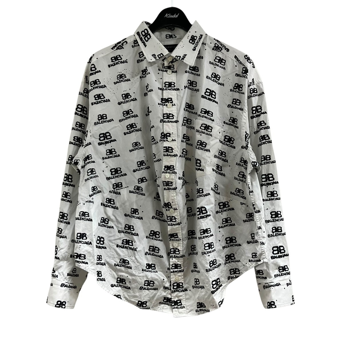 BALENCIAGA ロゴ総柄シャツ 古着・中古-1枚目のアイテム画像