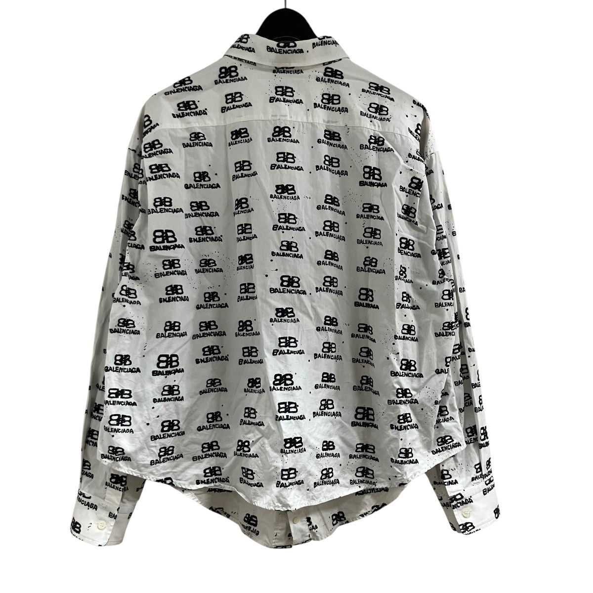 BALENCIAGA ロゴ総柄シャツ 古着・中古-3枚目のアイテム画像