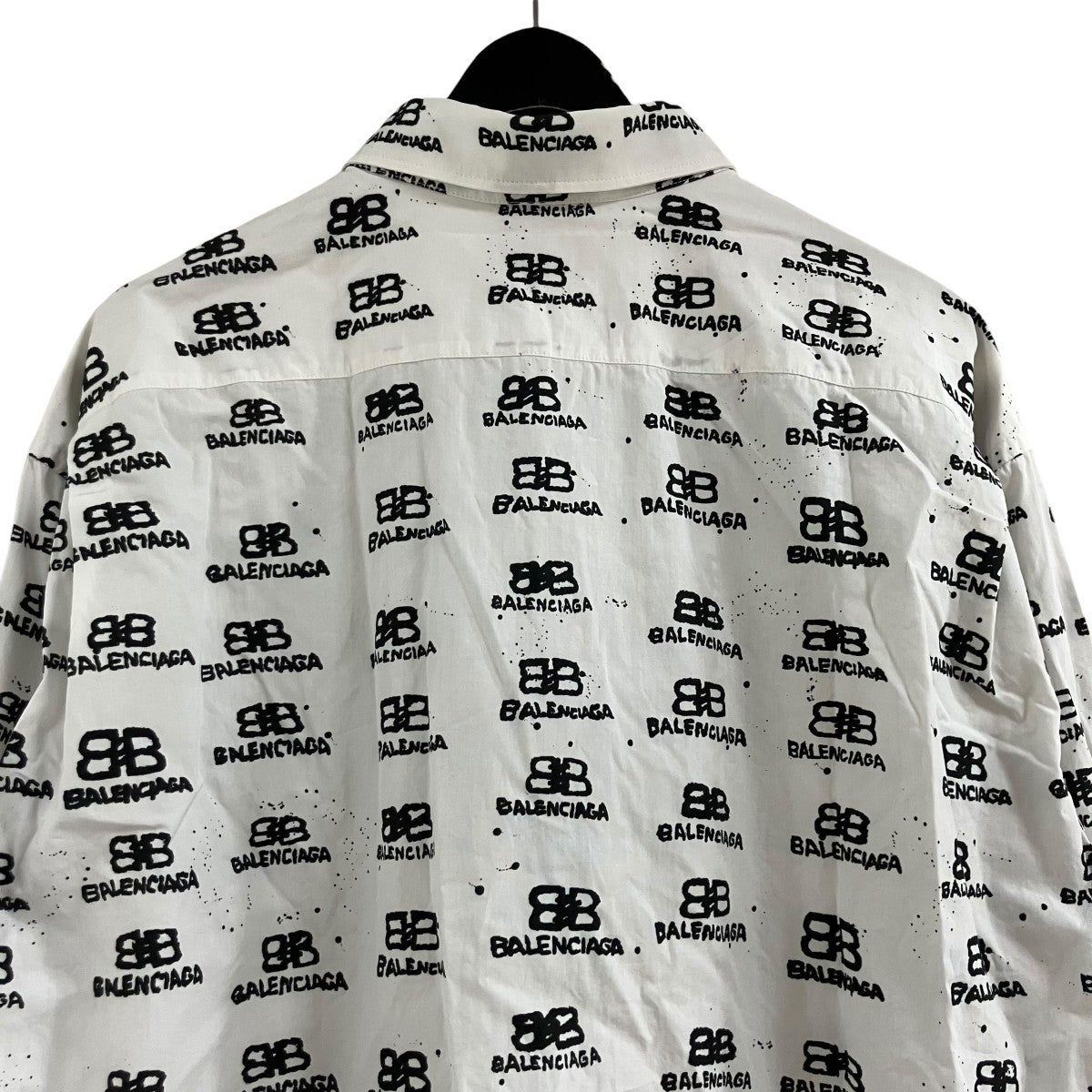 BALENCIAGA ロゴ総柄シャツ 古着・中古-4枚目のアイテム画像