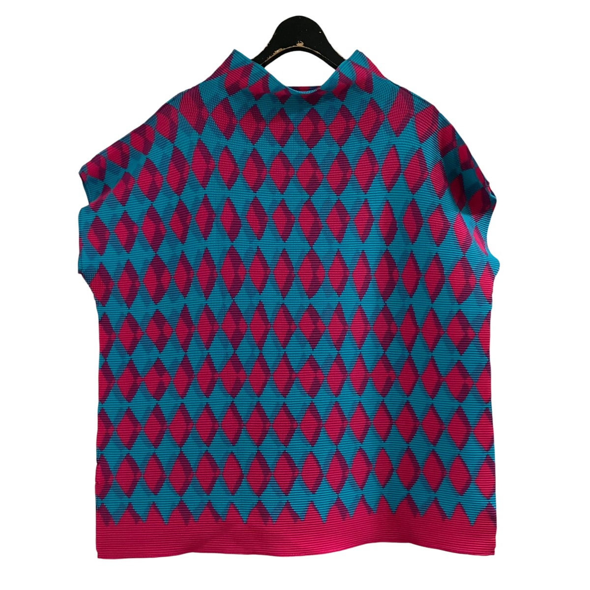 me ISSEY MIYAKE ダイヤモンド総柄ノースリーブブラウス 古着・中古-3枚目のアイテム画像