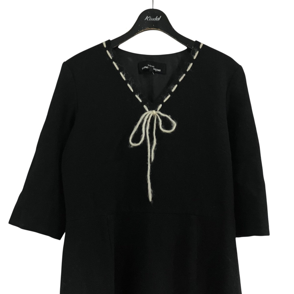 tricot COMME des GARCONS ステッチデザインウールワンピース 古着・中古-2枚目のアイテム画像