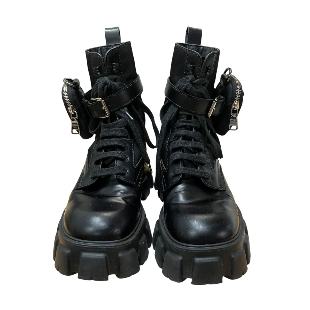 PRADA モノリス レースアップブーツ 古着・中古-2枚目のアイテム画像