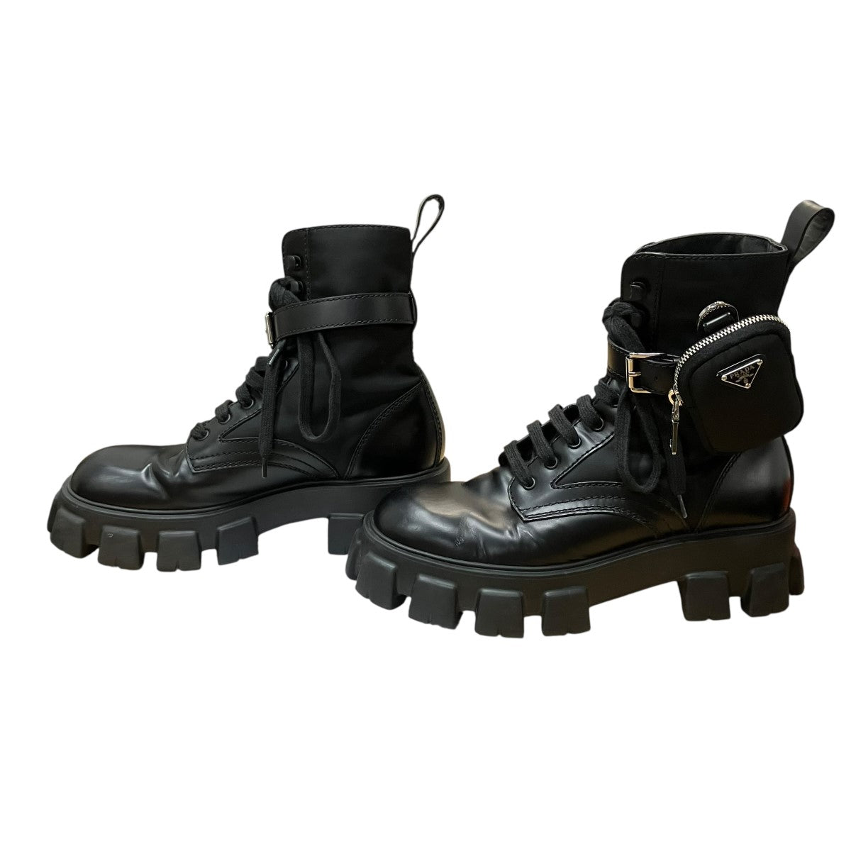 PRADA モノリス レースアップブーツ 古着・中古-3枚目のアイテム画像
