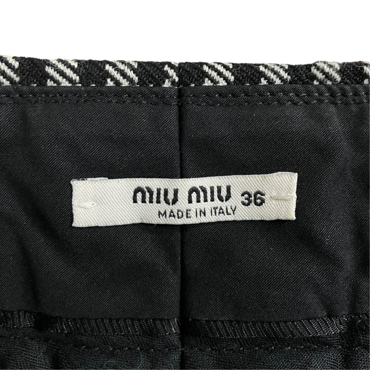 MIU MIU チェックトラウザーズパンツ 古着・中古-6枚目のアイテム画像