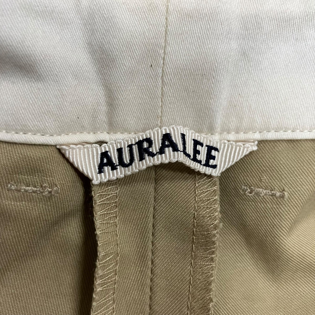 AURALEE ウォッシュドフィンクスライトチノタックパンツ 古着・中古-7枚目のアイテム画像