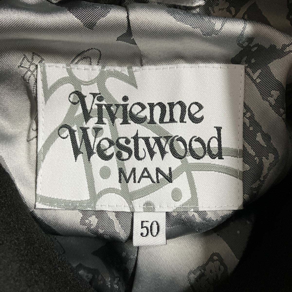 Vivienne Westwood man ウールメルトンライダースハーフコート 古着・中古-5枚目のアイテム画像