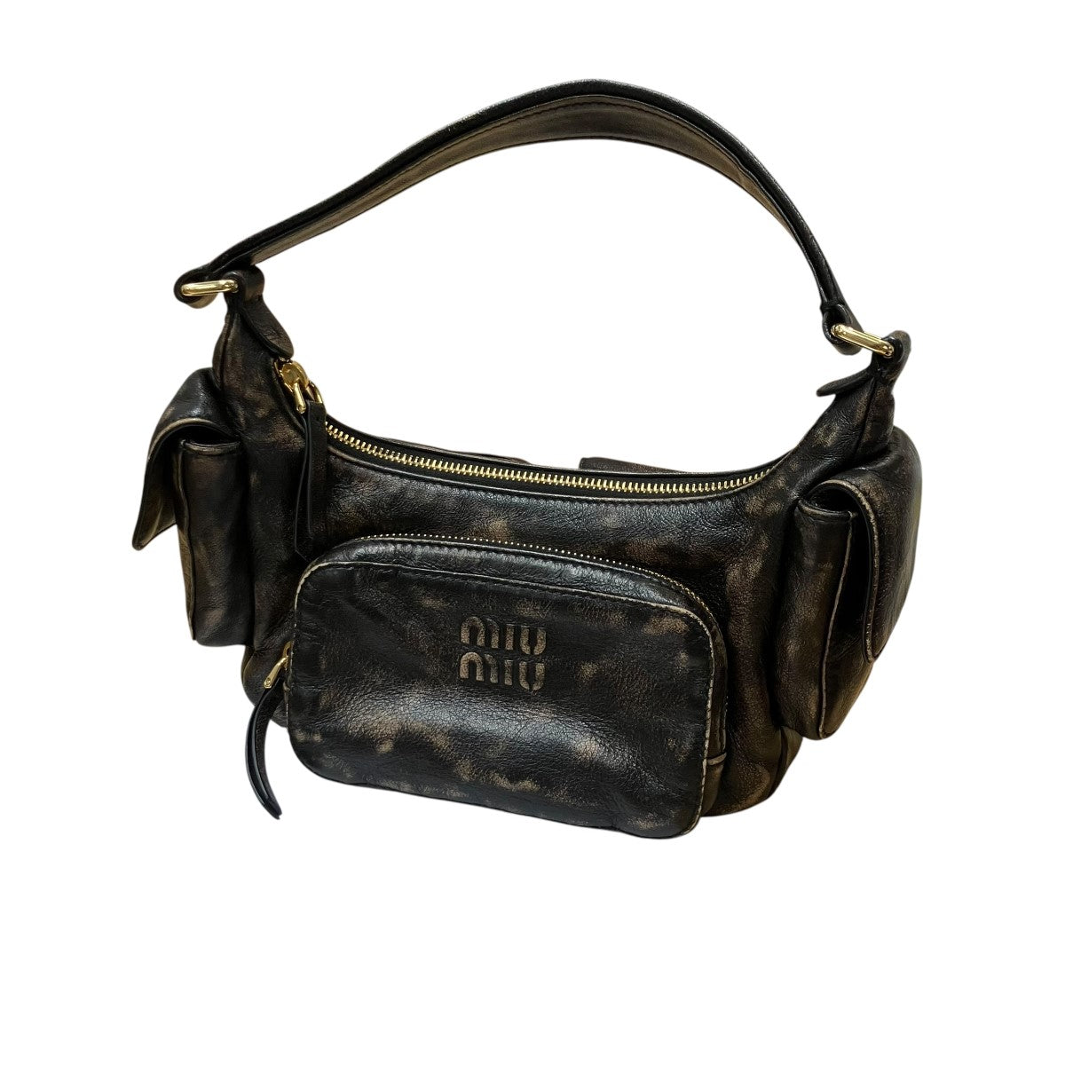 MIU MIU ナッパレザーポケットバッグ 古着・中古-1枚目のアイテム画像