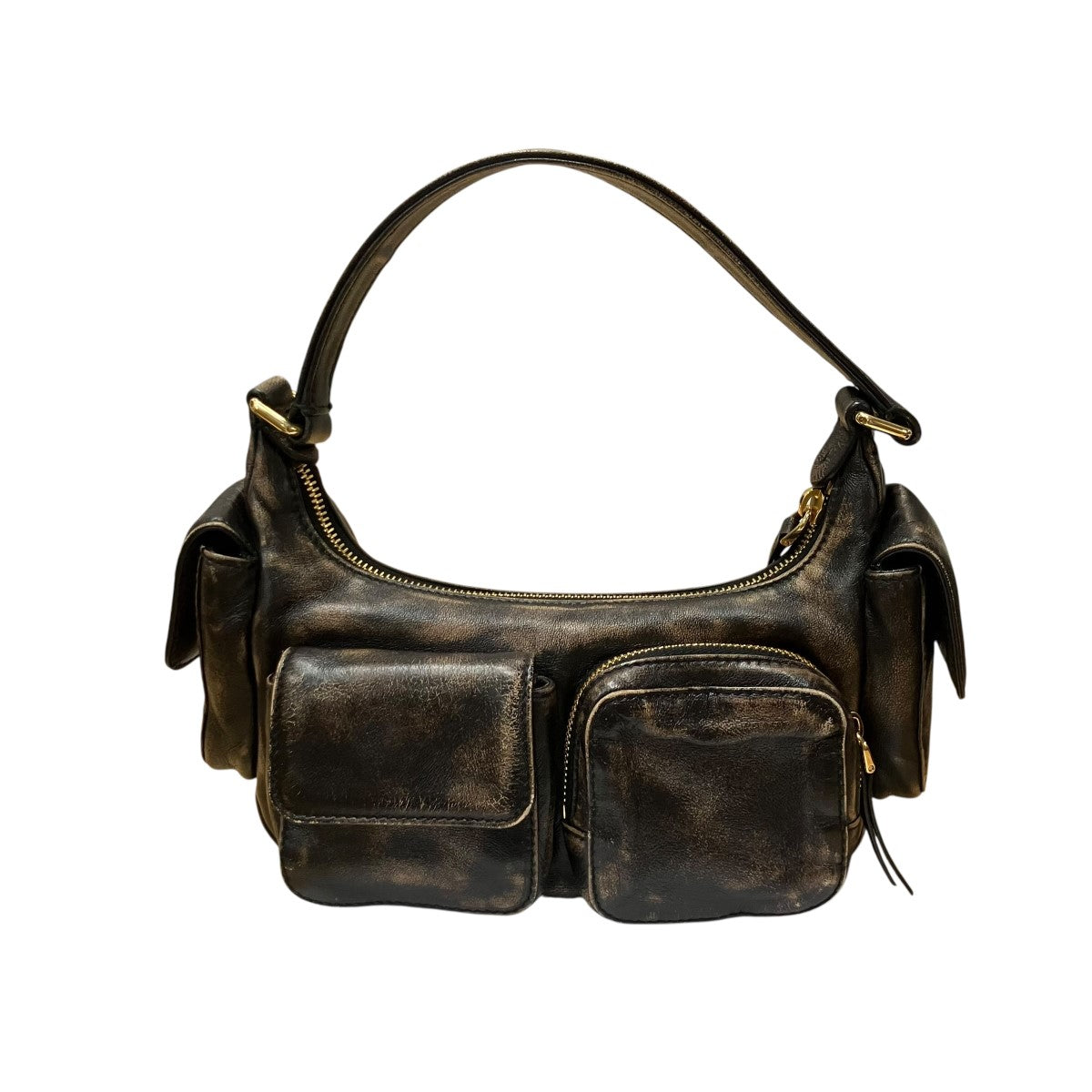 MIU MIU ナッパレザーポケットバッグ 古着・中古-4枚目のアイテム画像