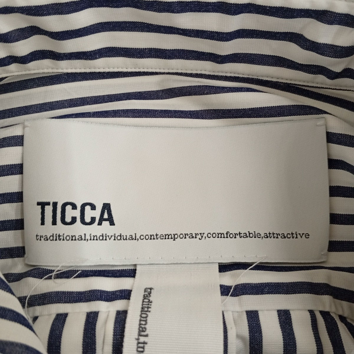 TICCA ストライプシャツTAGS-350-01 古着・中古-3枚目のアイテム画像