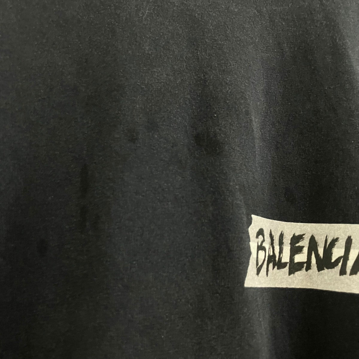 BALENCIAGA ダメージ加工テープロゴカットソー ロングスリーブTシャツ 古着・中古-3枚目のアイテム画像