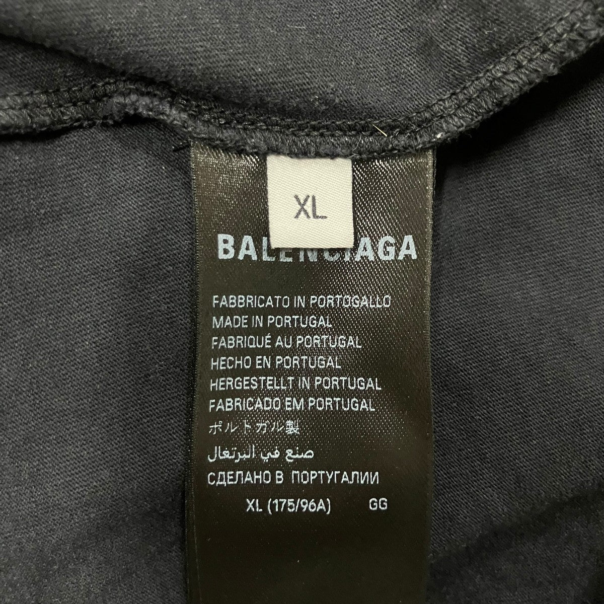 BALENCIAGA ダメージ加工テープロゴカットソー ロングスリーブTシャツ 古着・中古-8枚目のアイテム画像
