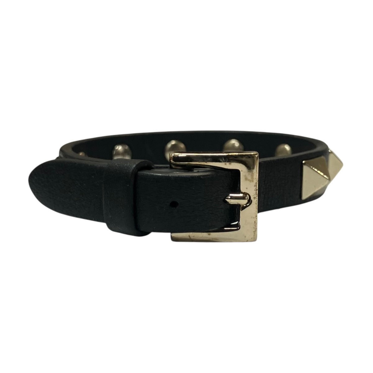 VALENTINO レザーロックスタッズブレスレット 古着・中古-2枚目のアイテム画像
