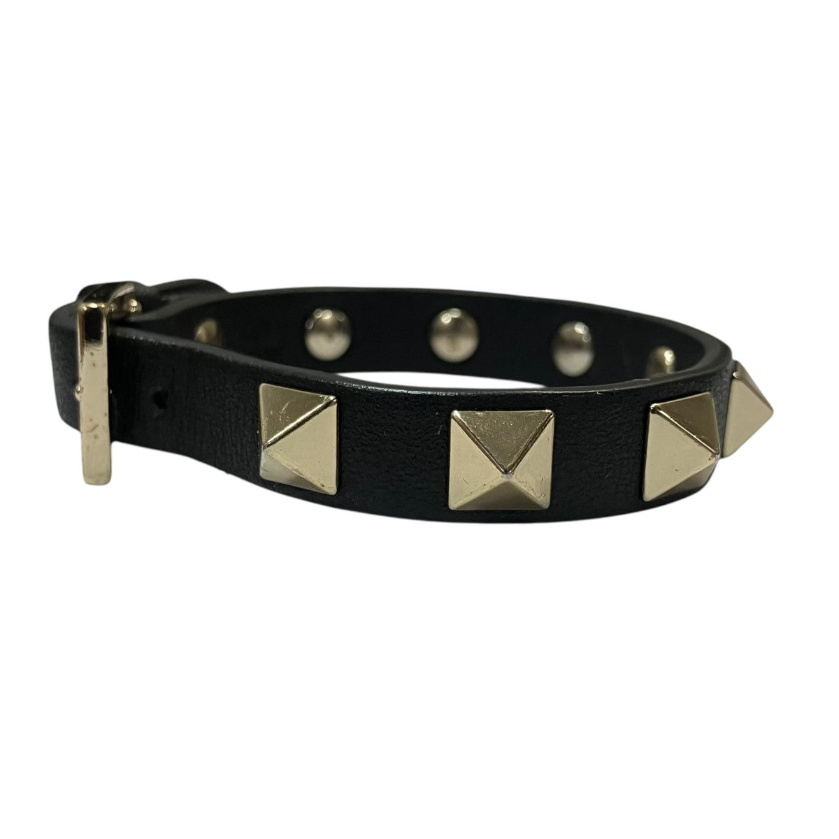 VALENTINO レザーロックスタッズブレスレット 古着・中古-3枚目のアイテム画像