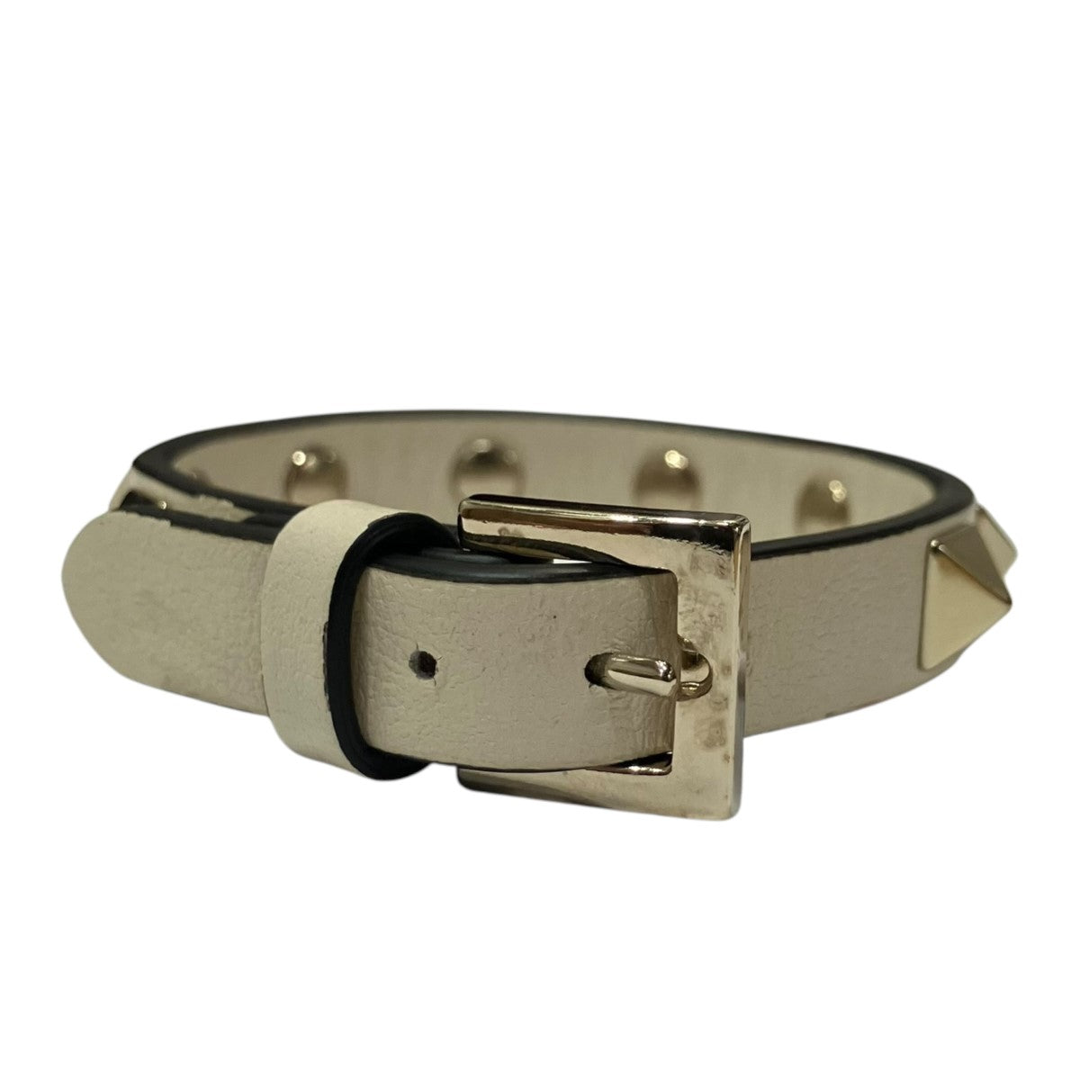 VALENTINO レザーロックスタッズブレスレット 古着・中古-2枚目のアイテム画像