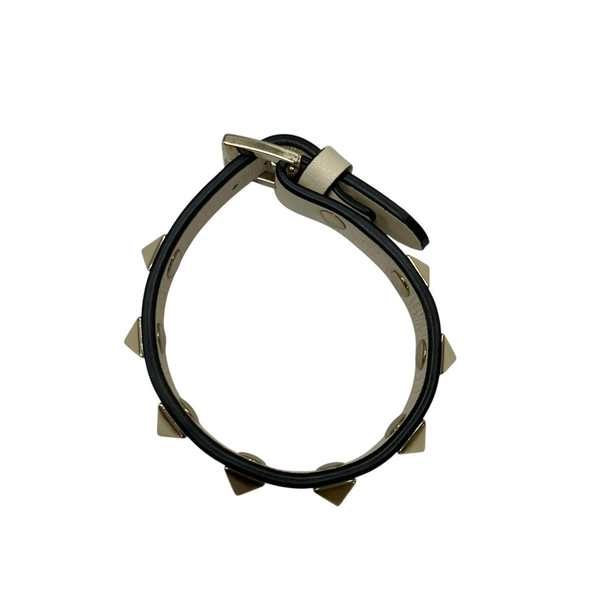 VALENTINO レザーロックスタッズブレスレット 古着・中古-5枚目のアイテム画像