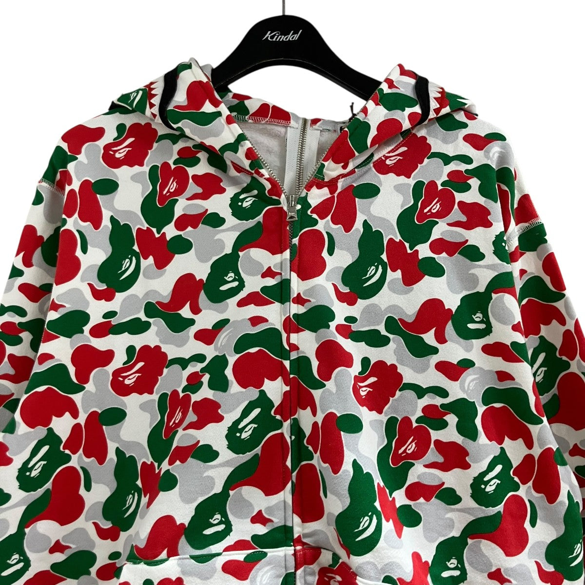 A BATHING APE ジップアップカモフラパーカー 古着・中古-2枚目のアイテム画像
