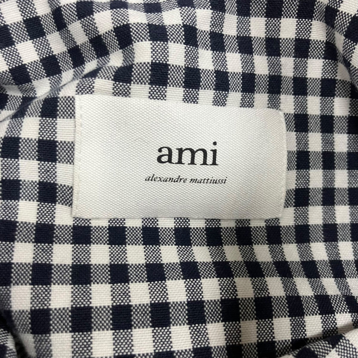 AMI PARIS ハートロゴギンガムチェックシャツ 古着・中古-5枚目のアイテム画像