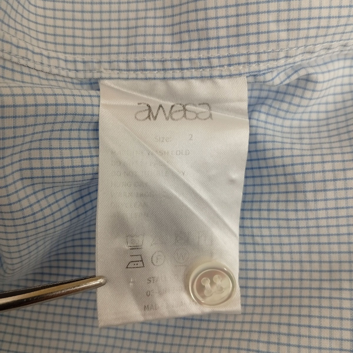 AWASA チェックシャツ 古着・中古-4枚目のアイテム画像