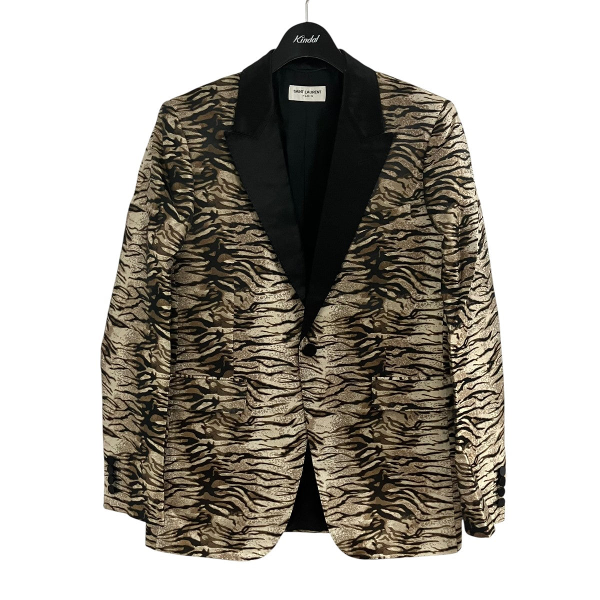 Saint Laurent Paris ゼブラ柄テーラードジャケット 古着・中古-1枚目のアイテム画像