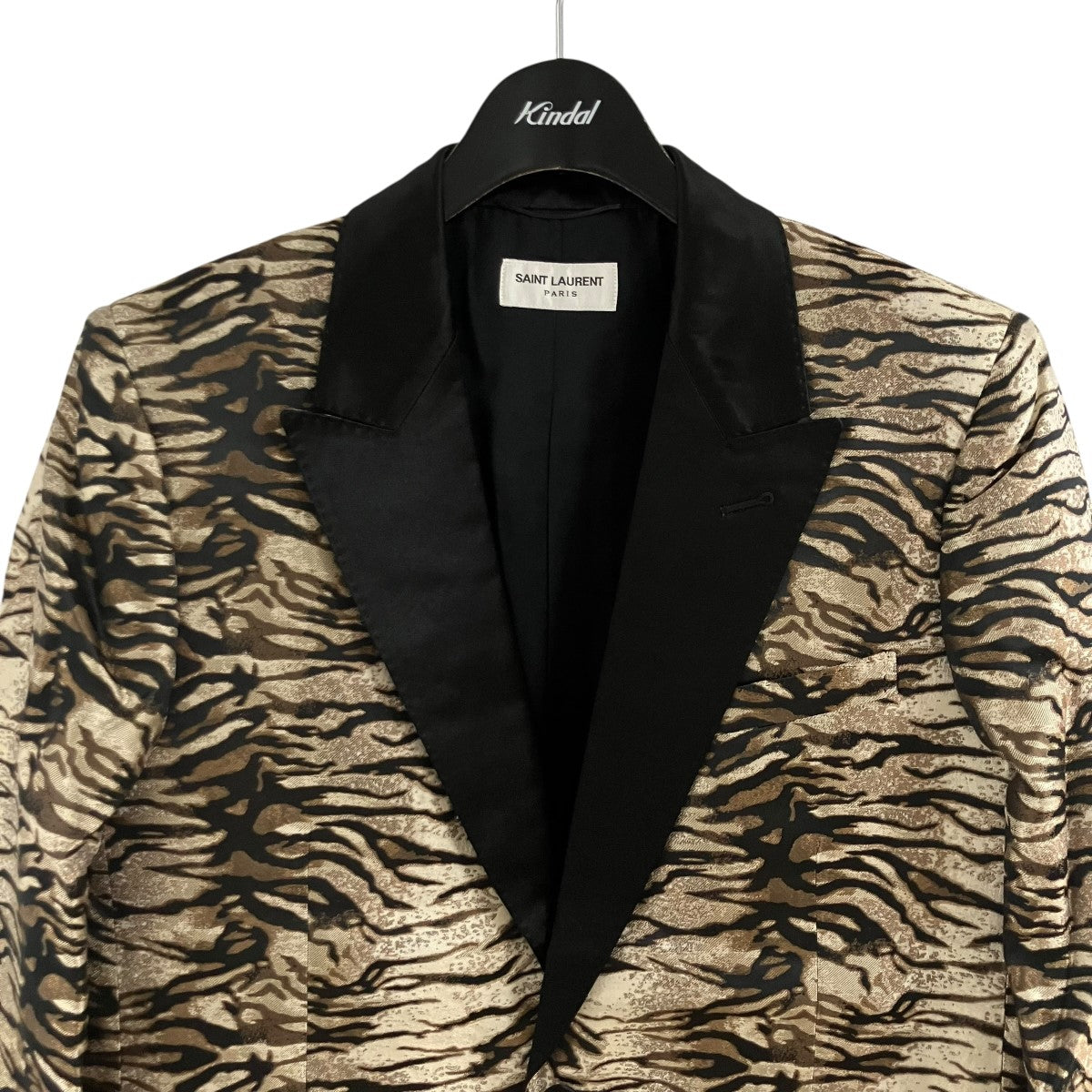 Saint Laurent Paris ゼブラ柄テーラードジャケット 古着・中古-2枚目のアイテム画像